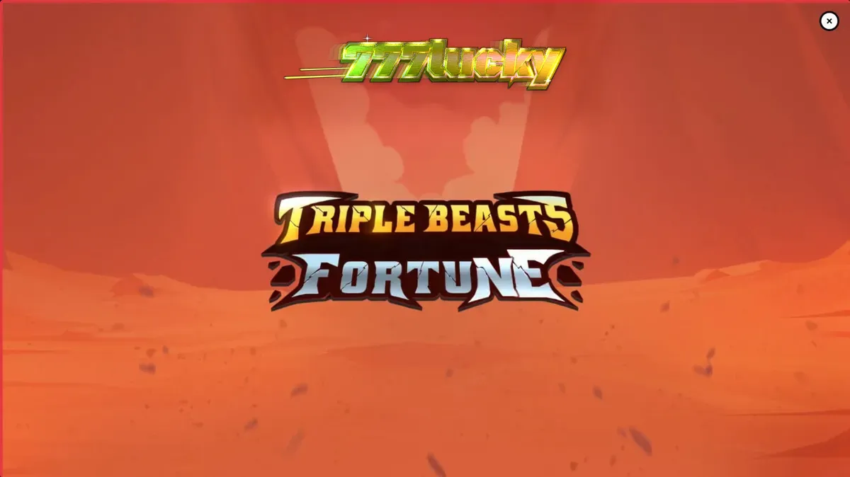 Tampilan visual slot Triple Beasts of Fortune dengan latar belakang ngarai dan simbol hewan totem.