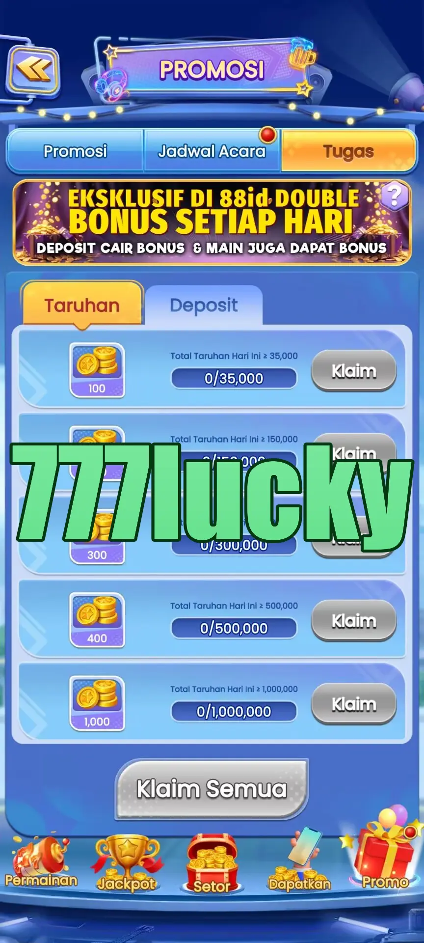 777lucky Tangkapan Layar Resmi APK